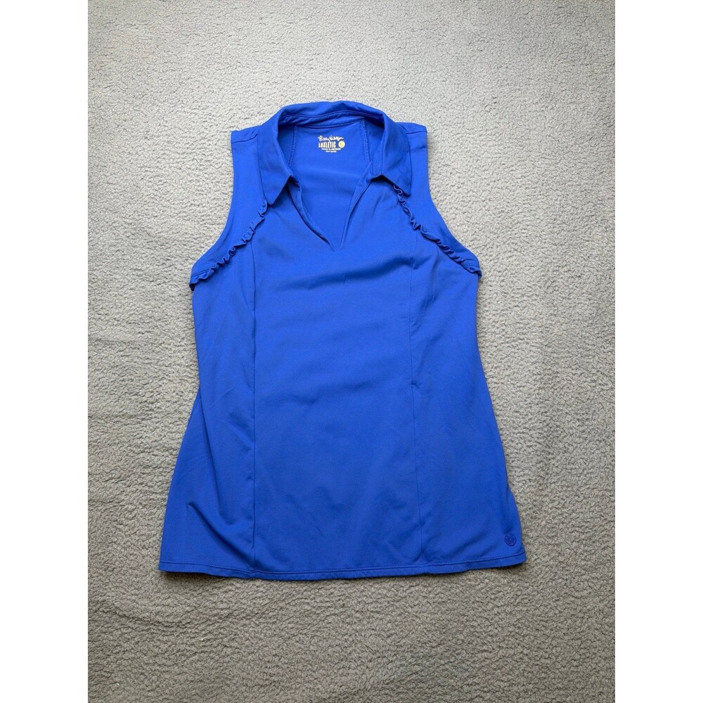 Lilly Pulitzer Luxletic sleeveless polo blue size large